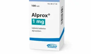 Opakowanie leku Alprox 1 mg, zawierające 100 tabletek z alprazolamem. Pomaga w stanach lękowych, gdy potrzebny jest spokój.