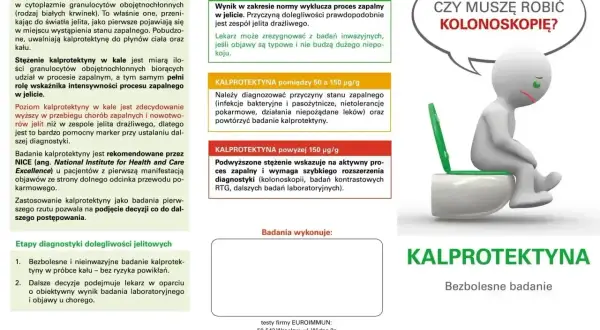 Ból brzucha? Sprawdź kalprotektynę w kale. Cena badania jest niska, a wynik pomoże lekarzowi w diagnostyce.