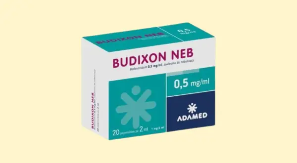 Opakowanie leku budezonid lek-am Budixon Neb 0,5 mg/ml, zawiesina do nebulizacji. Zawiera 20 ampułek po 2 ml.