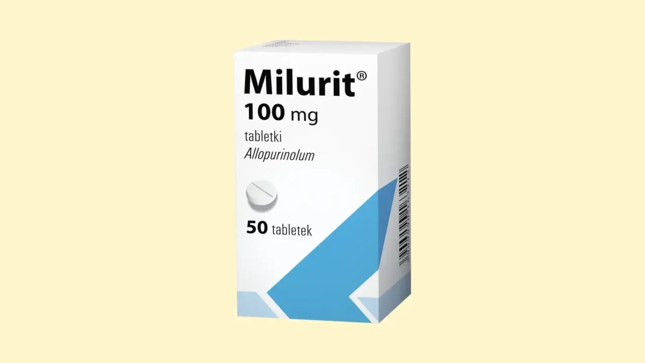 Milurit 100 mg, tabletki z allopurinolem, 50 sztuk. Stosowany w leczeniu dny moczanowej i hiperurykemii.