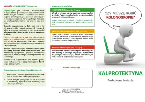 Ból brzucha? Sprawdź kalprotektynę w kale. Cena badania jest niska, a wynik pomoże lekarzowi w diagnostyce.